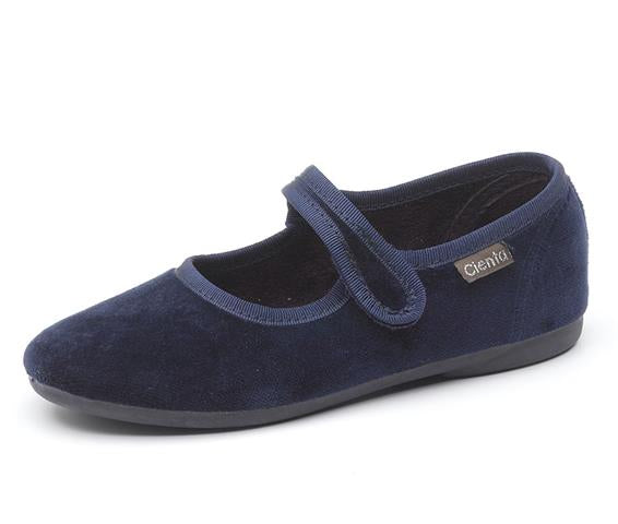 Cienta 500075.77 Navy Velvet Mary Jane